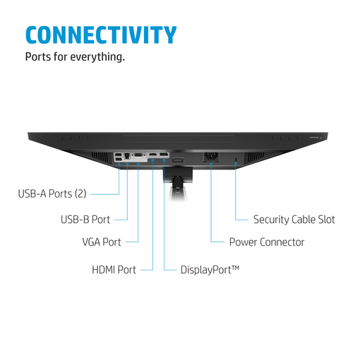 HP E24mv G4 FHD Conferencing Monitor. Display diagonal: 60.5 cm (23.8"), Display resolution: 1920 x 1080 pixels, HD type: 