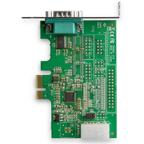 StarTech.com 4-port PCI Express RS232 Serial Adapter Card - PCIe to Serial DB9 RS-232 Controller Card - 16950 UART - Windo