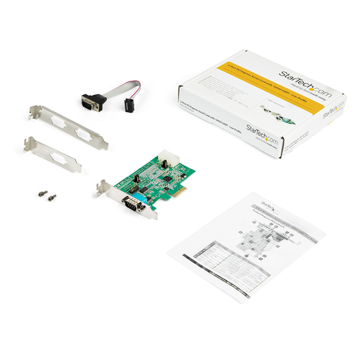 StarTech.com Serial Adapter with 16950 UART - Low-profile Plug-in Card - 1 - TAA Compliant - PCI Express x1 - PC, Linux - 