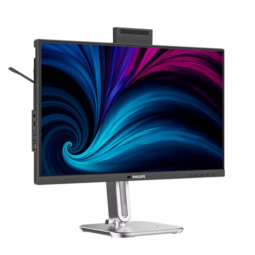 Monitor LED Philips 24B2U4301H 609,6 mm (24,0") Classe Webcam Full HD - 16:9 - Carbone - 60,5 cm (23,8") Viewable - Tecnol