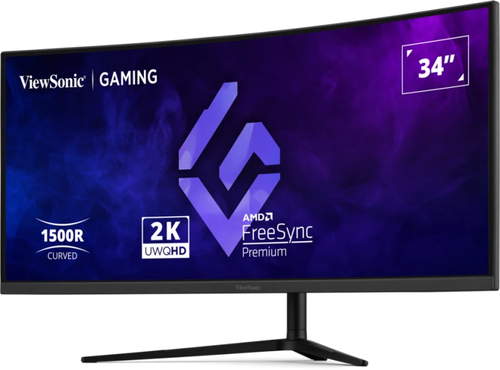 ViewSonic VX3418C-2K 34 Zoll Klasse UWQHD Gekrümmter Bildschirm Gaming-LED-Monitor - 21:9 Format - Schwarz - 86,4 cm (34 Z