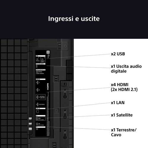 Sony K-55XR8M2. Dimensioni diagonale schermo: 139,7 cm (55""), Risoluzione del display: 3840 x 2160 Pixel, Tipologia HD: 4