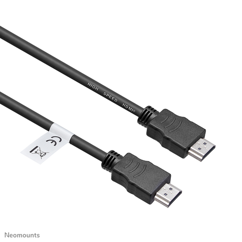 Neomounts HDMI15MM HDMI cable - 5 metres. Cable length: 5 m, Connector 1: HDMI Type A (Standard), Connector 1 gender: Male