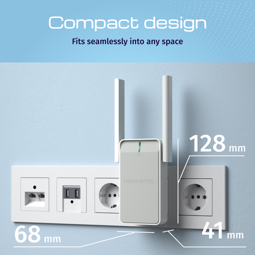 KEENETIC Buddy 6 (KN-3411) AX3000 Wi-Fi Extender, Mesh, 1 porta 1Gbit/s, Menù multi lingua