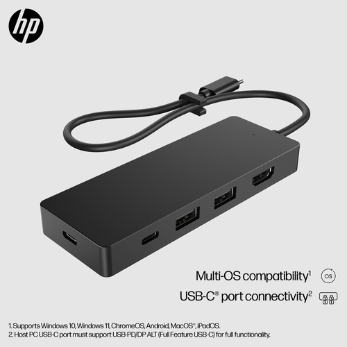 HP A/V Adapter - 1 x USB Type C - Male - 1 x HDMI Digital Audio/Video - Female, 2 x USB Type A - Female, 2 x USB Type C - 
