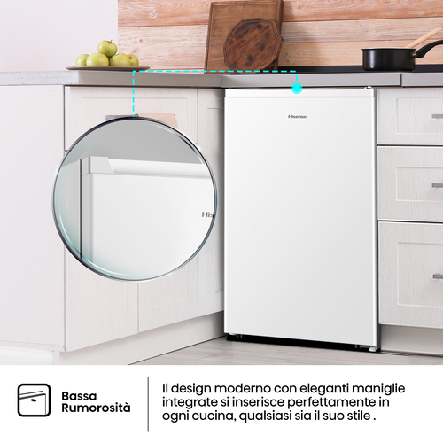 Hisense congelatore verticale FV78D4AWE 61L Classe E Porta Reversibile. Capacità netta congelatore: 61 L, Classe climatica