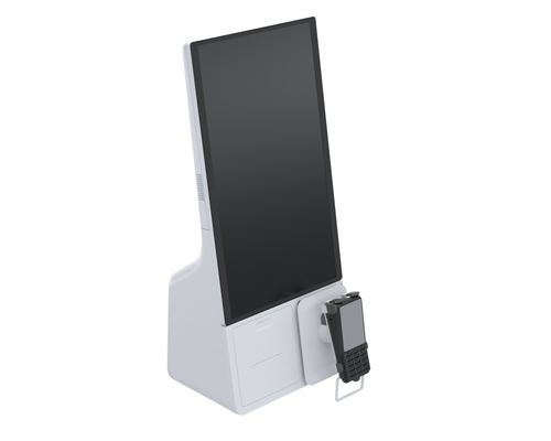Ergonomic Solutions SpacePole Kiosk Payment front plate (DuraTilt) for Samsung 24” Kiosk. Product type: POS plate, Product