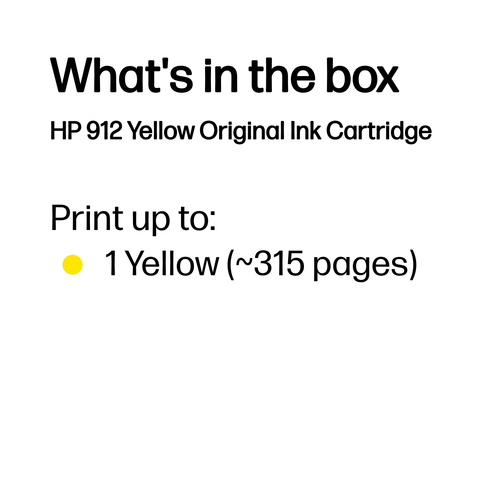 HP 912 Original Jato de tinta Tinteiro - Amarelo Pack
