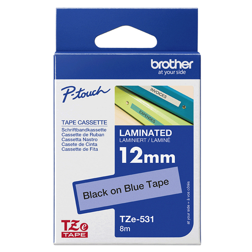 Brother TZE-531. Type de bande magnétique: TZ, Couleur du produit: Bleu, Pays d'origine: Philippines. Largeur de la bande: