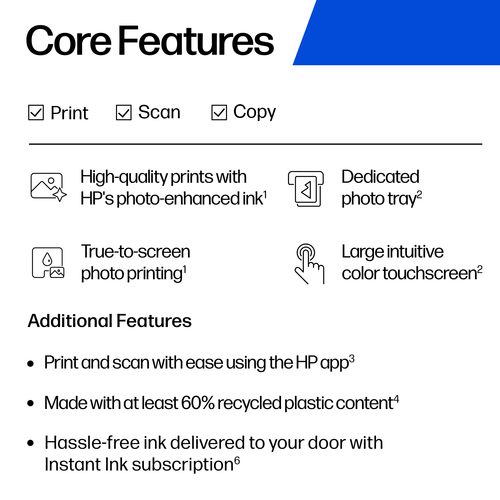 HP Envy 7231 Sans fil All-in-One Couleur Imprimante. Technologie d'impression: A jet d'encre thermique, Impression: Impres