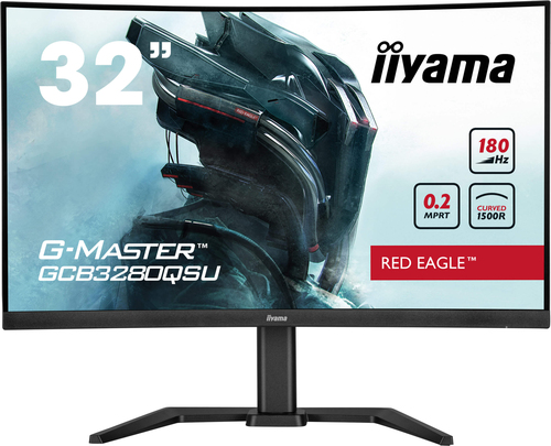 iiyama G-MASTER Red Eagle Curved GCB3280QSU-B2 32 Zoll Klasse WQHD Gekrümmter Bildschirm Gaming-LED-Monitor - 16:9 Format 