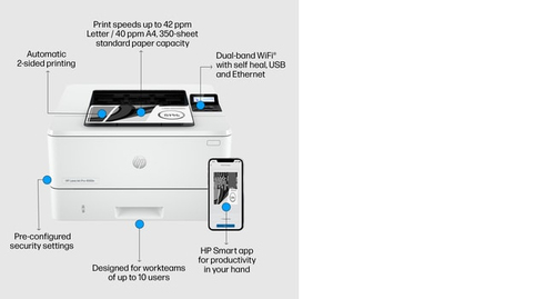 HP LaserJet Pro 4002DN Laser Printer - 1200 x 1200 dpi Print - Plain Paper Print