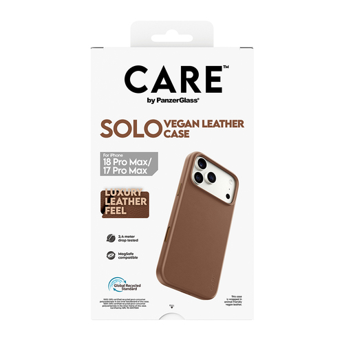 PG CARE CASE SOLO VEGAN LETHER MS IP 17 PROMAX/18 PROMAX BROWN