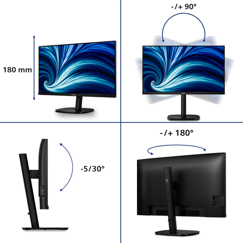 Philips 32B2U3601/00. Display diagonal: 80 cm (31.5"), Display resolution: 2560 x 1440 pixels, HD type: Quad HD, Display t