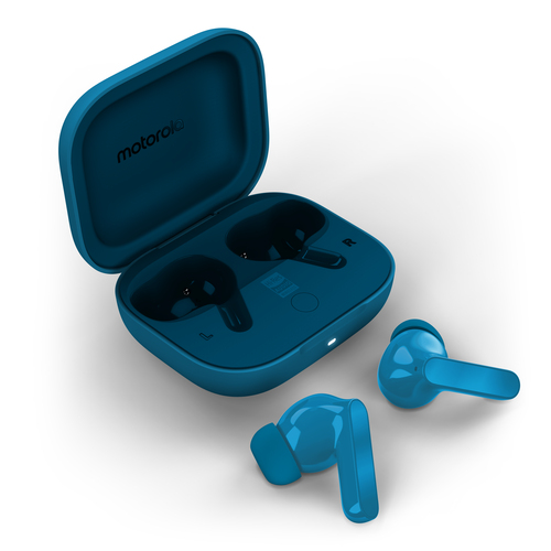 Motorola Mobility moto buds bass True Wireless Earbud Stereo Earset - Pantone Blue Jewel - Binaural - In-ear - Noise Cance