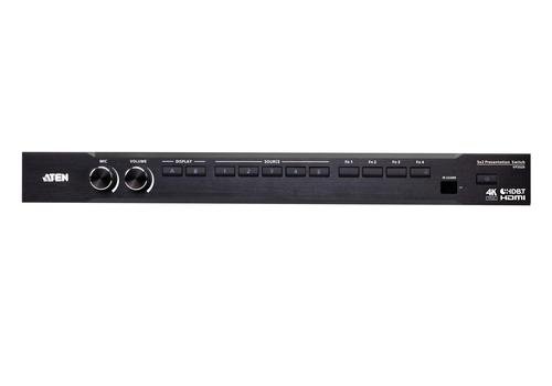 ATEN VP3520 Audio/Video Switchbox - Cable - 4096 x 2160 - 4K - Twisted Pair - 5 Input Device - 2 Display - Display - 4 x C