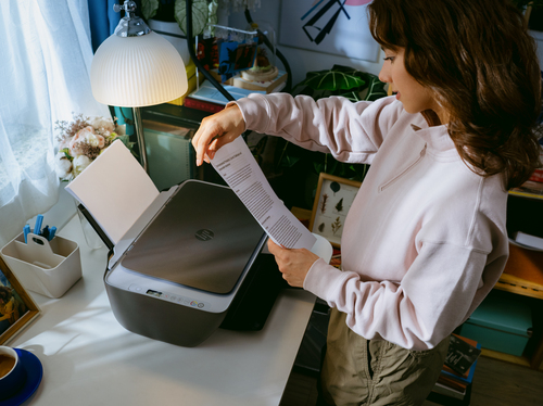 HP Deskjet 2921 Kabellos - Tintenstrahl-Multifunktionsdrucker - Farbe - Grau - Kopierer/Drucker/Scanner - 4800 x 1200 dpi 