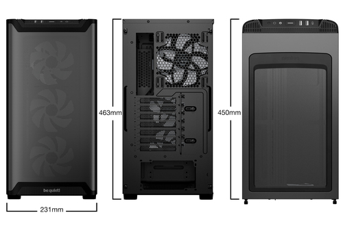 be quiet! Pure Base 501 Pure Base 501 LX Black Computergehäuse - ATX, Micro ATX, Mini ATX Motherboard Supported - Midi-Tow