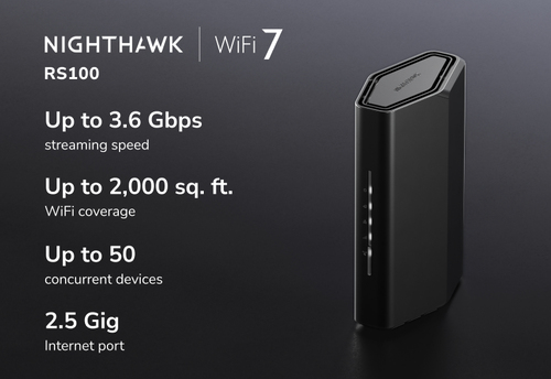 NIGHTHAWK RS100 WIFI 7 ROUTER DUAL-BAND 4-STREAM