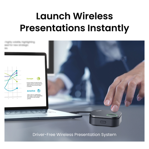 BenQ InstaShow WDC15. Formfaktor: Desktop, Produktfarbe: Schwarz, Gehäusematerial: Acrylnitril-Butadien-Styrol (ABS), Eise