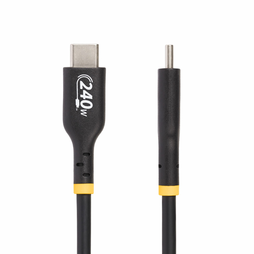 StarTech.com Câble de Recharge USB-C de 2m, Cordon USB-C Certifié USB-IF, 240W PD EPR, Câble de Transfert de Données USB-C