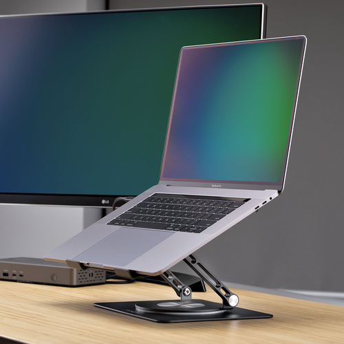 StarTech.com ATFR-LAPTOP-RISER. Produkttyp: Laptop-Ständer, Produktfarbe: Silber, Materialien: Aluminium. Swivel Winkel: 3
