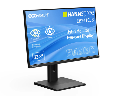 Hannspree Hybri Monitor EB241CJB. Display diagonal: 60.5 cm (23.8"), Display resolution: 1920 x 1080 pixels, HD type: Full