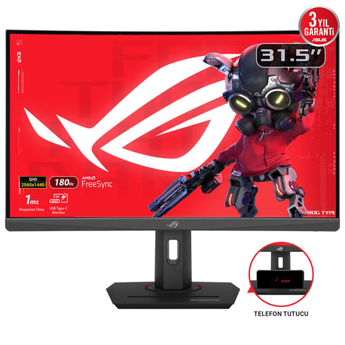ASUS ROG Strix XG32WCS. Dimensioni diagonale schermo: 80 cm (31.5"), Risoluzione del display: 2560 x 1440 Pixel, Tipologia