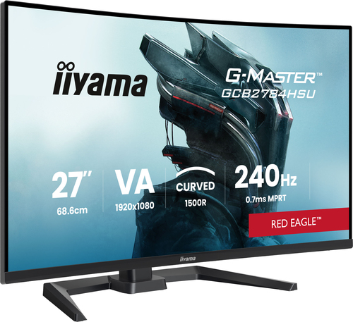 Moniteur de jeu LCD iiyama G-MASTER Red Eagle GCB2784HSU-B1 27" Classe Full HD Écran incurvé - 16:9 - Noir - 68,6 cm (27")