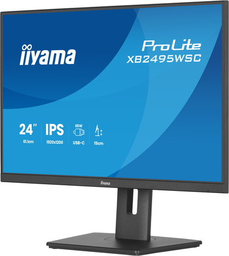 iiyama ProLite XB2495WSC-B1 24 Zoll Klasse WUXGA LED-Monitor - 16:10 Format - Mattschwarz - 61,2 cm (24,1 Zoll) Viewable -