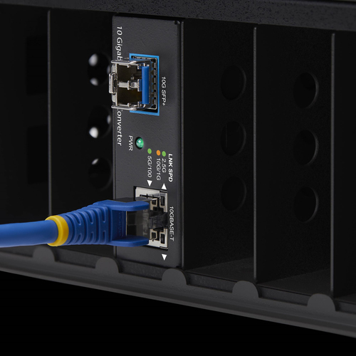 StarTech.com Transceiver/Media Converter - TAA Compliant - 1 Port(s) - 1 x Network (RJ-45) - Optical Fiber, Twisted Pair -
