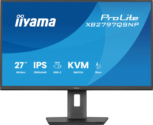 iiyama ProLite XB2797QSNP-B1 27 Zoll Klasse WQHD LED-Monitor - 16:9 Format - Mattschwarz - 68,6 cm (27 Zoll) Viewable - IP