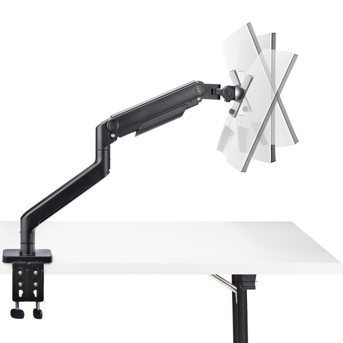 StarTech.com Monitor Desk Mount for up to 49in 32:9 Ultrawide Curved Screen, Mechanical Spring Arm, C-Clamp/Grommet, Max W