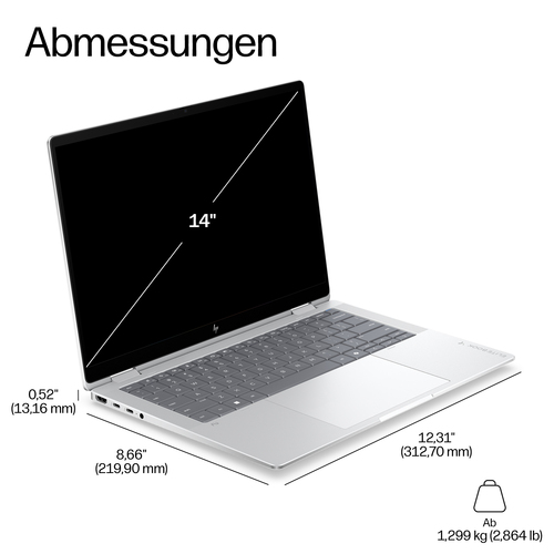 HP EliteBook X Flip G2i 14 inch Notebook Next Gen AI PC. Produkttyp: Hybrid (2-in-1). Prozessorfamilie: Intel Core Ultra 5