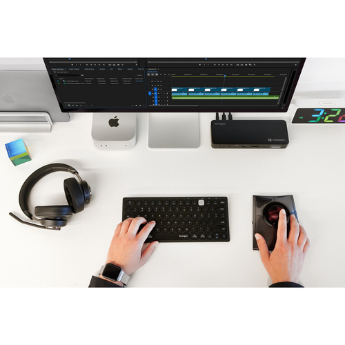 Kensington SlimBlade Trackball - Bluetooth/Radio-Frequenz - USB-Typ C, USB Typ-A - Optisch - 8 Programmable Button(s) - Ka