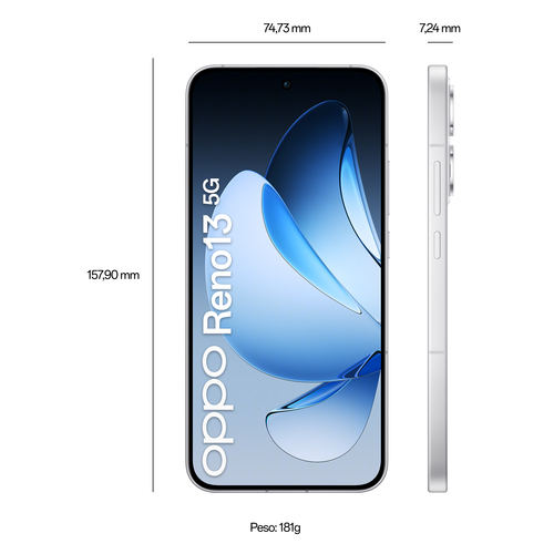 Smartphone Oppo Reno13 5G CPH2689 256 GB - 5G - 16,7 cm (6,6") AMOLED Full HD Plus 1256 x 2760 - Octa-core (Cortex A715Sin