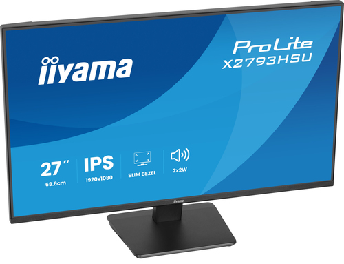 Moniteur LED iiyama ProLite X2793HSU-B1 27" Classe Full HD - 16:9 - Noir mat - 68,6 cm (27") Viewable - Technologie IPS - 