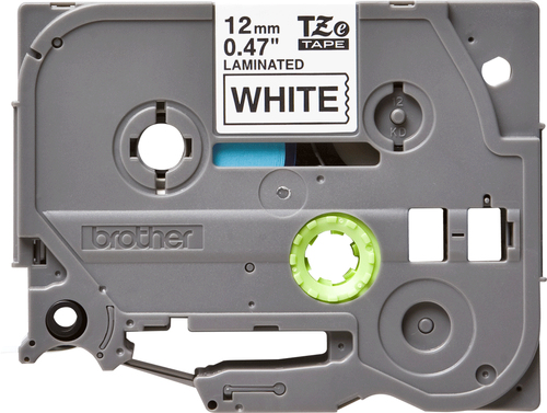 Brother P-touch TZE231 Label Tape - 11.94 mm Width - Rectangle - White - Laminated - 1 Each