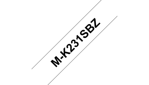 Mehrzwecketikett Brother MK231S - 12 mm Breite x 4 m Länge - Rechteck - Thermodirekt - Weiß