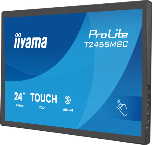 iiyama ProLite T2455MSC-B2 24 Zoll Klasse LCD-Touchscreen-Monitor - 16:9 Format - 5 ms Reaktionszeit - Webcam - 60,5 cm (2