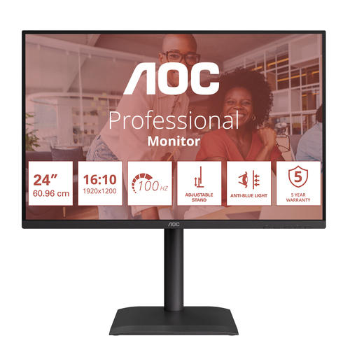 AOC X24E4U 24" Class WUXGA Monitor LCD - 16:10 - 61 cm (24") Viewable - Tecnologia IPS (In-plane switching) - 1920 x 1200 