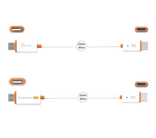j5create JVAW65 ScreenCast Duo Wireless Display Adapter for HDMI™ Devices. Form factor: Dongle, Device interface: HDMI/USB