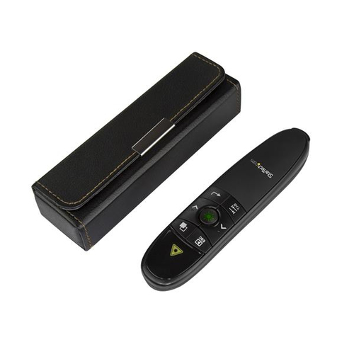 StarTech.com Wireless Presentation Remote with Green Laser Pointer - 90 ft. (27 m) - USB Presentation Clicker for Mac and 