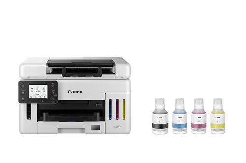 Canon MAXIFY GX6550. Print technology: Inkjet, Printing: Colour printing, Maximum resolution: 600 x 1200 DPI. Copying: Col