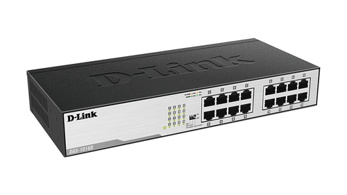 D-Link DGS-1016D. Type de commutateur: Non-géré. Type de port Ethernet RJ-45 de commutation de base: Gigabit Ethernet (10/