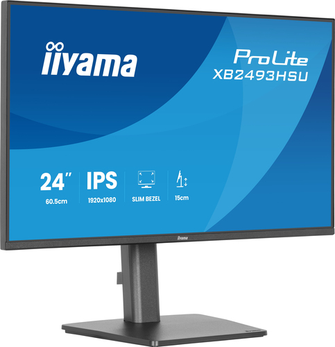 iiyama ProLite XB2493HSU-B1 24" Class Full HD LED Monitor - 16:9 - Matte Black - 60.5 cm (23.8") Viewable - In-plane Switc