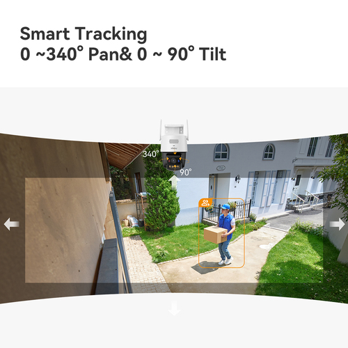 Telecamera IP Titan Pro (WI-FI + Poe) , Risoluzione 6MP(3K+), H.265/H.264 Compressione video, Frame Rate fino a 20fps, 355