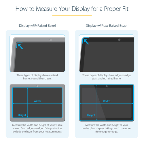 StarTech.com 14in Laptop Privacy Screen For 16:9 Displays, Anti-Glare Privacy Filter with 51% Blue Light Reduction, Matte/