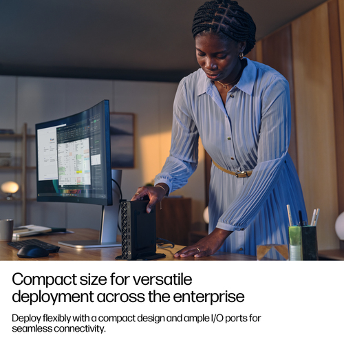 HP EliteDesk 8 G1a Desktop AI Computer - AMD Ryzen AI 7 350 - 32 GB - 1 TB SSD - Mini PC - Jack Black - AMD Chip - Windows