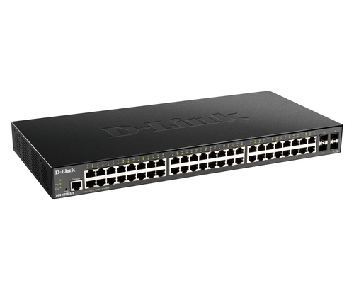 D-Link DGS-1250-52X. Switch-Typ: Managed, Switch-Ebene: L3. Basic switching RJ-45 Ethernet ports type: Gigabit Ethernet (1